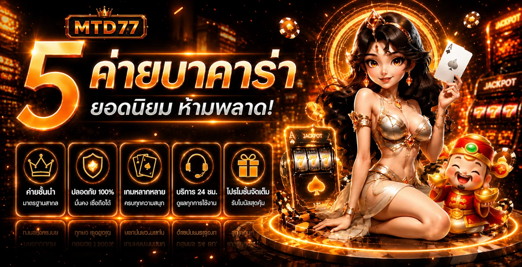 แบนเนอร์ MTD77 แนะนำหมวดเกมยอดนิยม